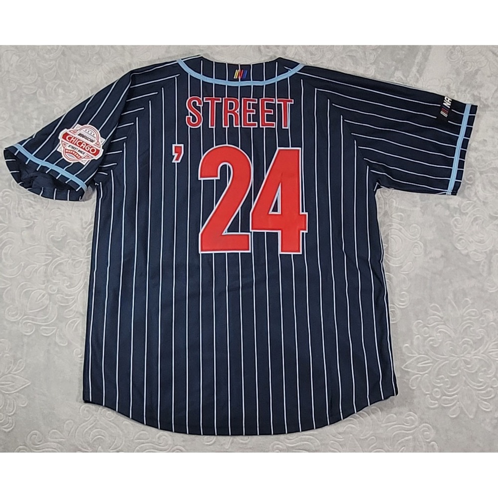 NASCAR Chicago Street‎ Race Weekend Pinstriped Baseball Jersey Street '24 Sz XL - Picture 7 of 8